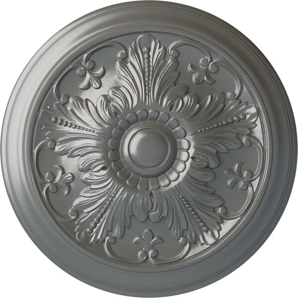 Ekena Millwork Vienna Ceiling Medallion (Fits Canopies up to 3 1/4"), Hand-Painted Silver, 16 7/8"OD x 5/8"P CM17VISLS - main